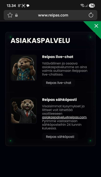 Reipas Kasinon asiakaspalveluvaihtoehdot