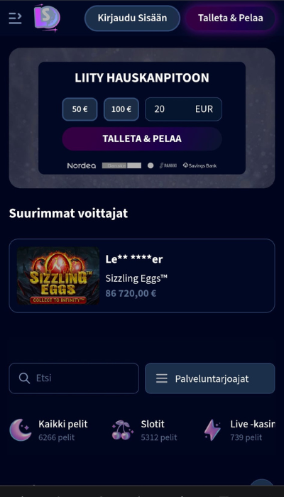 Rekisteröinti Lunarspins Casinolla