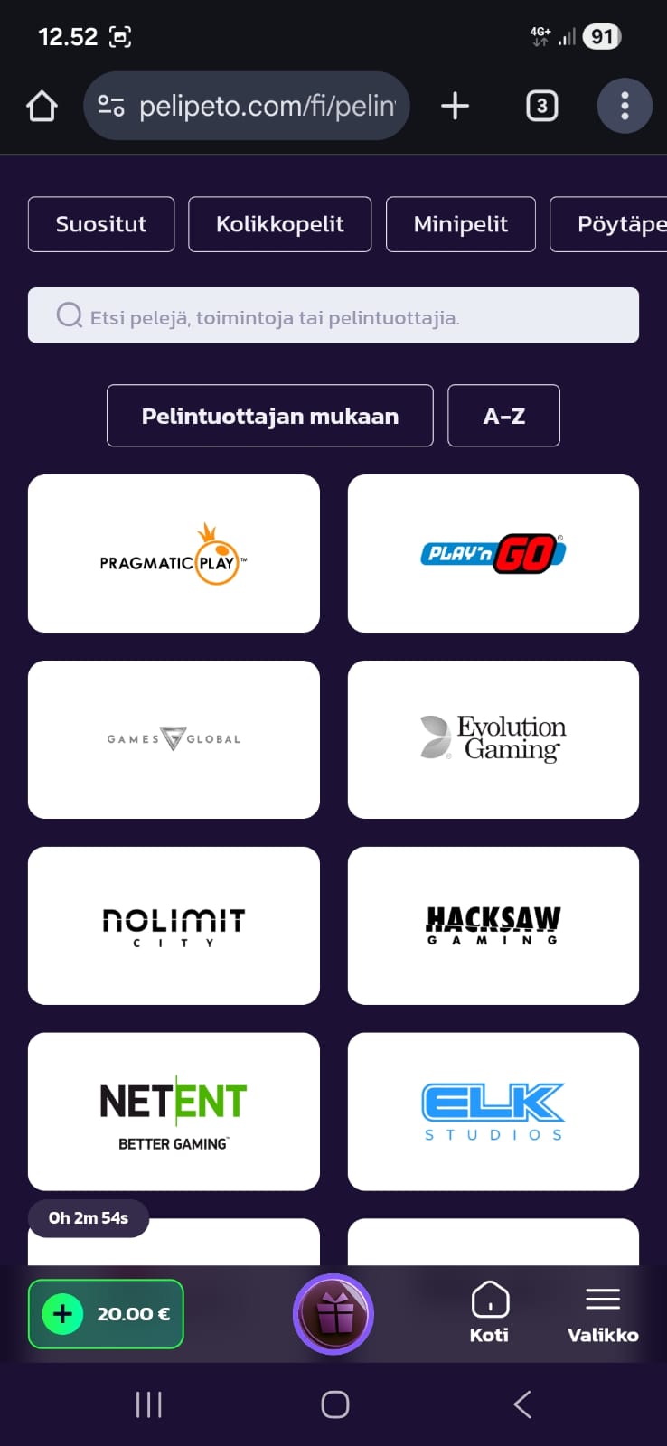 Pelipedon pelivalmistajia