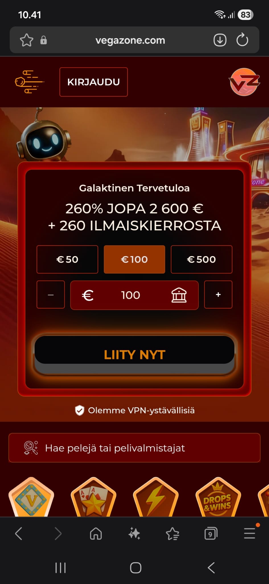 Mukaan pääsee heti