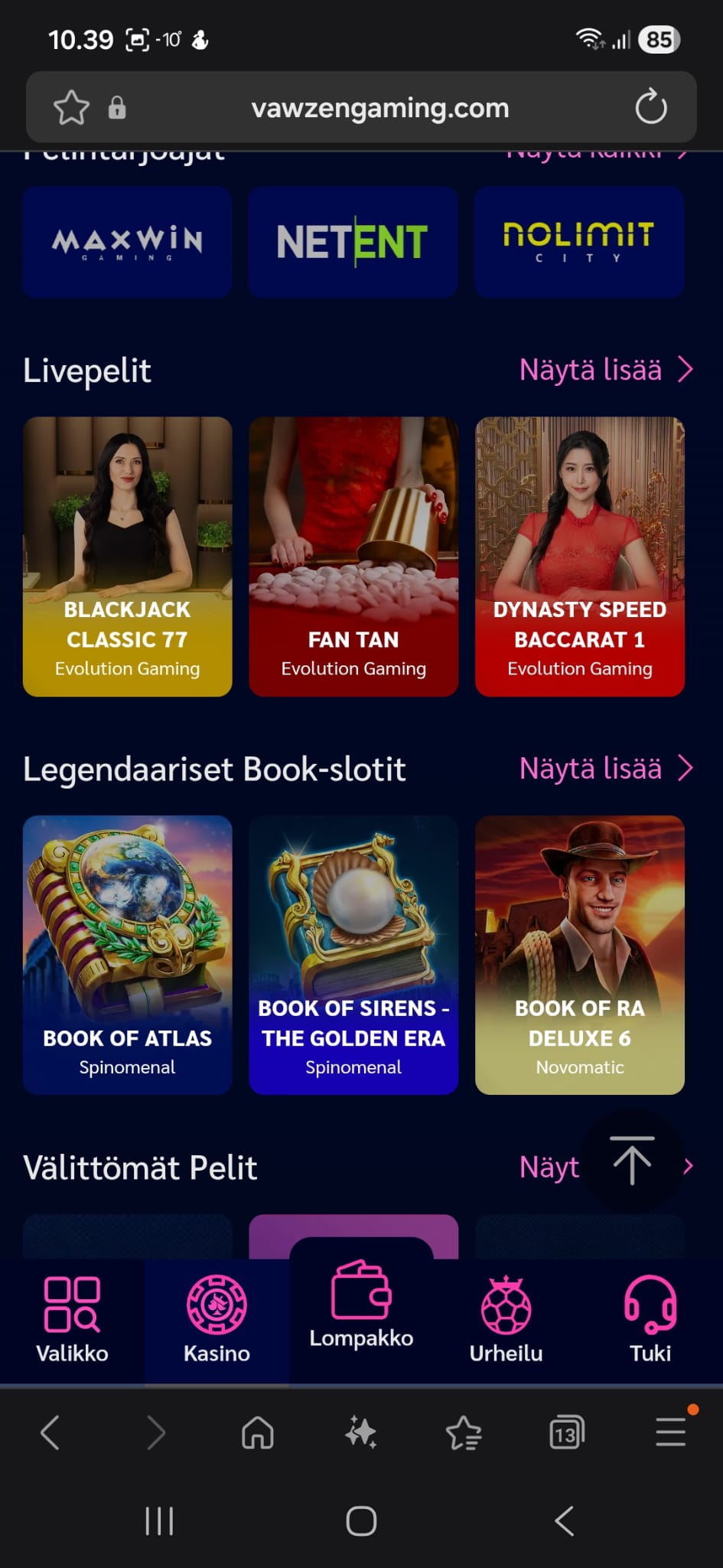 Tältä peliaula näyttää