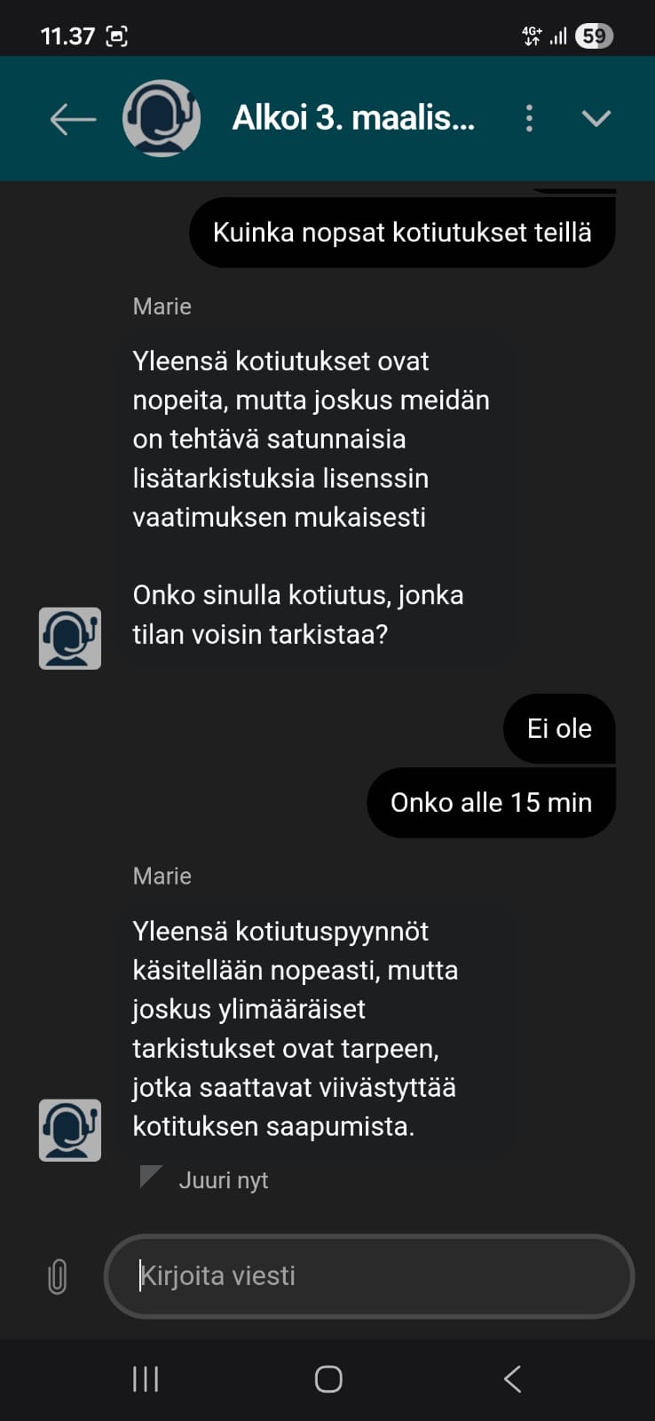 Tuessa palveli Marie