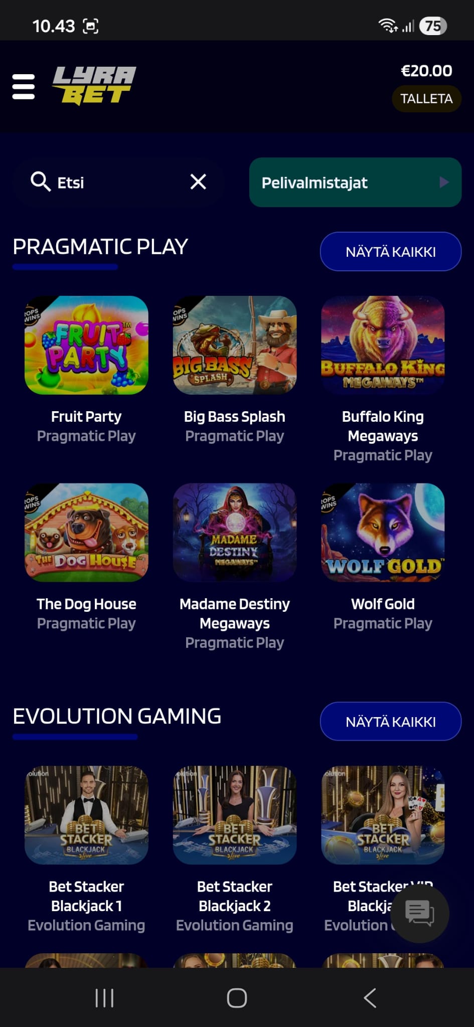 Pelejä voi suodattaa studiokohtaisesti