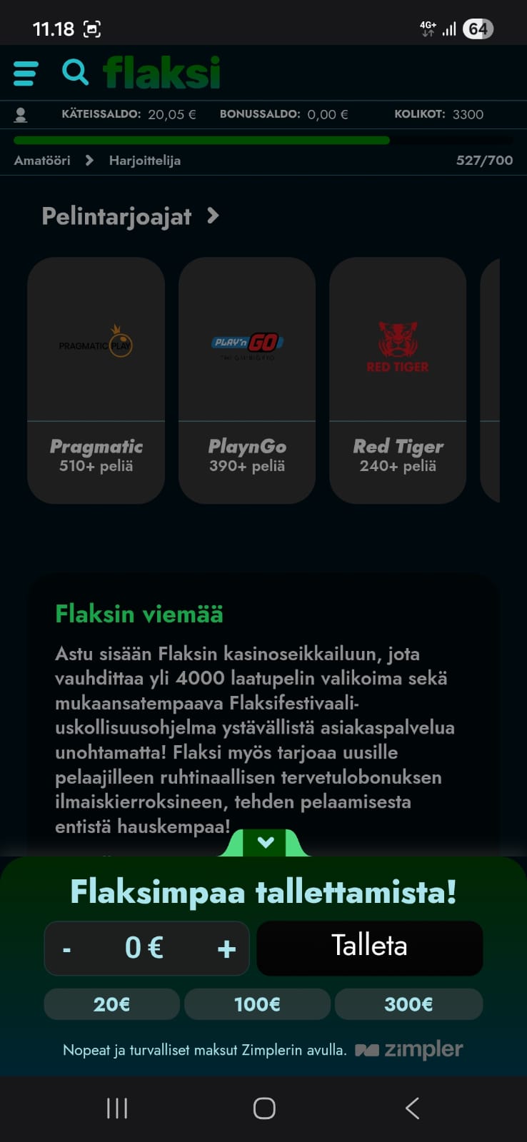 Kasinoseikkailu alkamassa