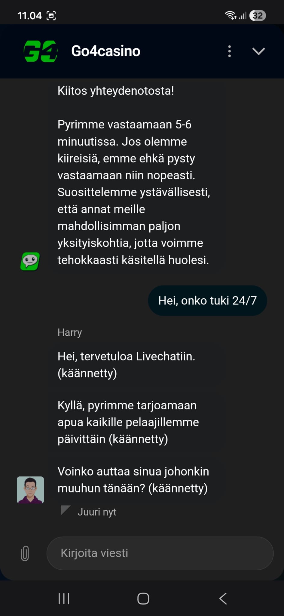 Tuki käytti kääntäjää