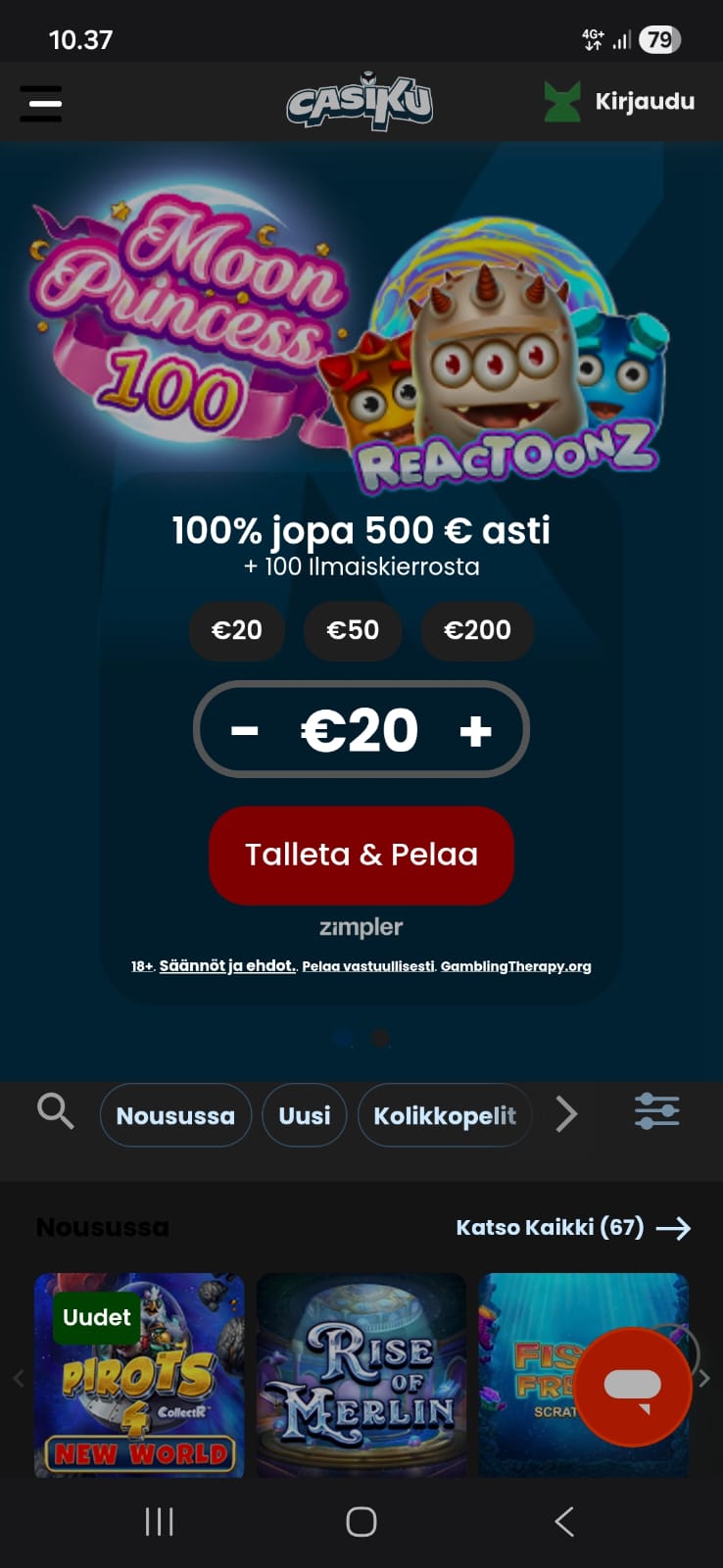 Mobiilissa värimaailma on musta