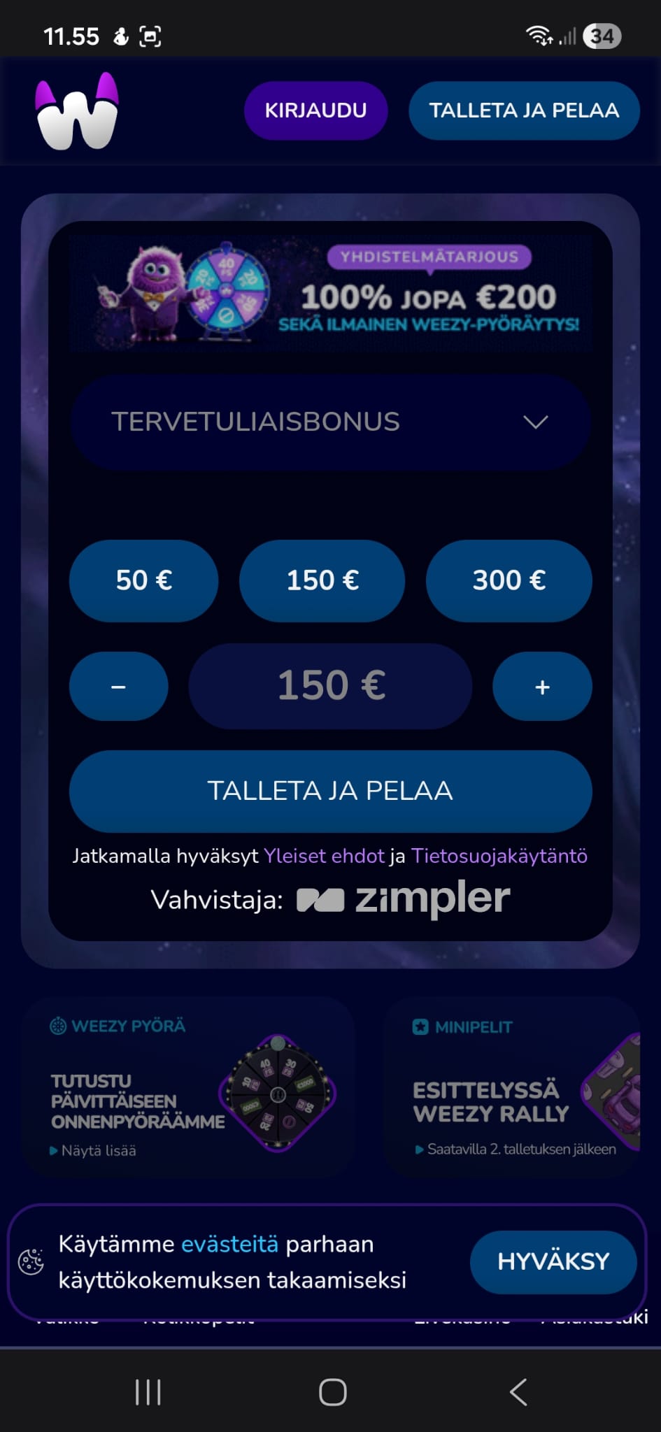 Maskotti näkyvillä